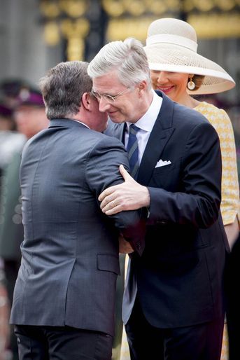 Le roi Philippe de Belgique et le roi Abdallah II de Jordanie à Bruxelles, le 18 mai 2016