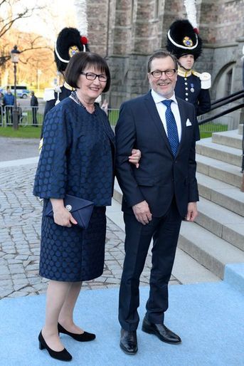 Les parents du prince consort Daniel de Suède à Stockholm, le 29 avril 2016