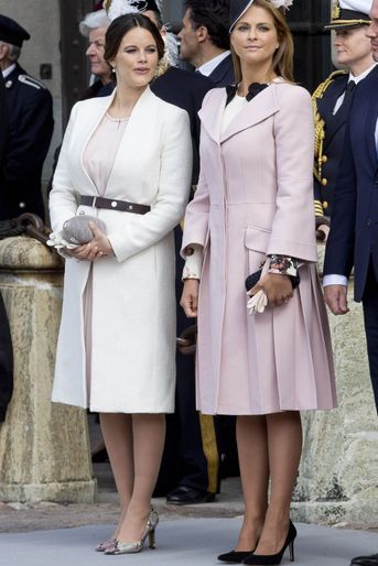 Les princesses Sofia et Madeleine de Suède à Stockholm, le 30 avril 2016