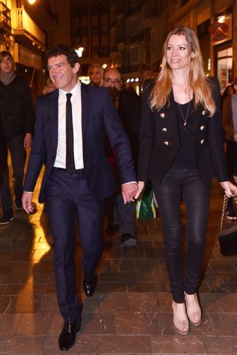Antonio Banderas et Nicole Kimpel, le 20 mars 2016 à Malaga 