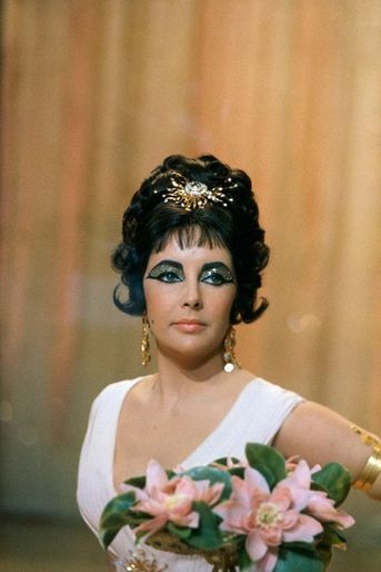 Elizabeth Taylor sur le tournage de "Cléopâtre" en 1963