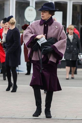 La princesse Anne au Cheltenham Festival, le 16 mars 2016