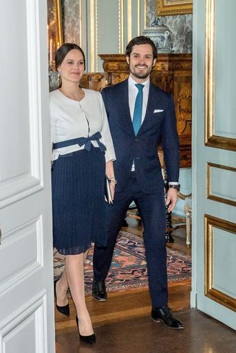 La princesse Sofia et le prince Carl Philip de Suède à Stockholm, le 10 mars 2016