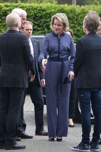 La reine Mathilde de Belgique à Aarschot, le 24 avril 2016