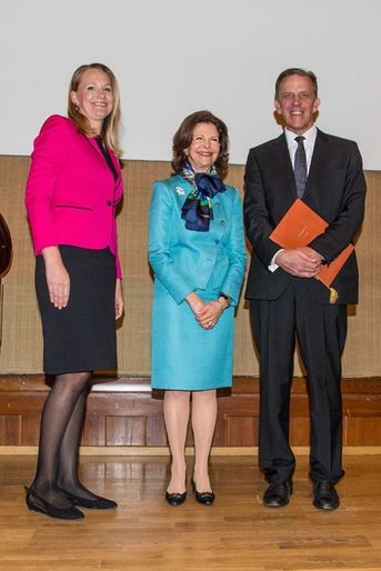 La reine Silvia de Suède à Stockholm, le 7 avril 2016