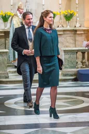 La princesse Madeleine et son époux Chris, lors de la cérémonie en la chapelle royale