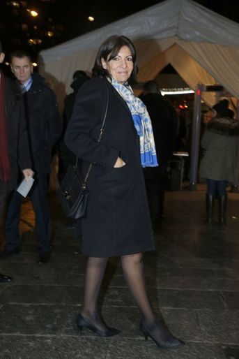 Anne Hidalgo au dîner annuel du Crif à Paris le 7 mars 2016