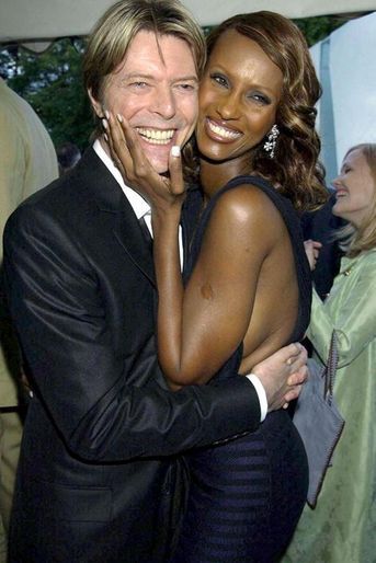 David Bowie et Iman, en juillet 2002