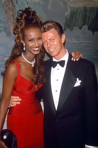 David Bowie et Iman, en juin 1992