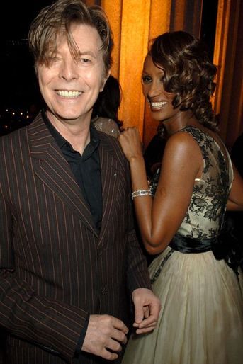 David Bowie et son épouse Iman, avril 2004