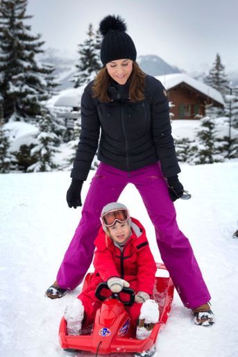 La princesse Joséphine au ski en février 2014