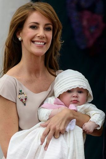 La princesse Marie de Danemark avec sa fille la princesse Athena, le 20 mai 2012