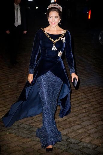 La princesse Mary de Danemark au dîner du Nouvel An à Copenhague, le 1er janvier 2016