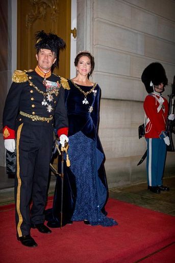 La princesse Mary et le prince Frederik de Danemark au dîner du Nouvel An à Copenhague, le 1er janvier 2016