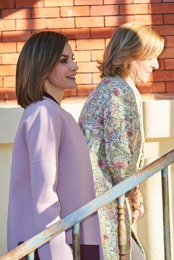 La reine Letizia d'Espagne à Madrid, le 12 janvier 2016