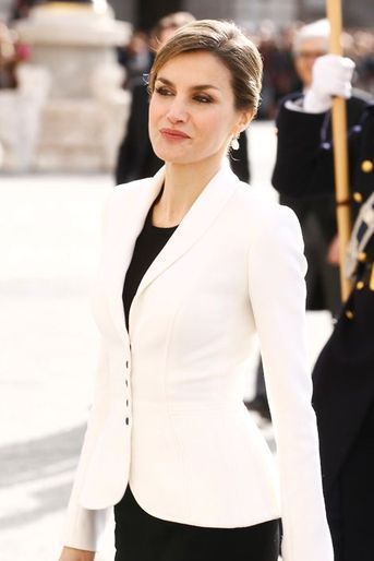 La reine Letizia d&#039;Espagne à Madrid, le 6 janvier 2016