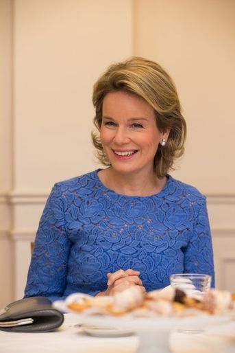 La reine Mathilde de Belgique à Bruges, le 3 mars 2016