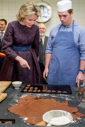 La reine Mathilde de Belgique au centre Talander à Arendonk, le 25 février 2016
