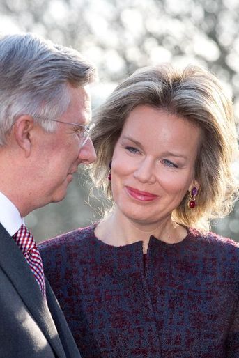 La reine Mathilde et le roi Philippe de Begique dans la province d&#039;Anvers, le 25 février 2016