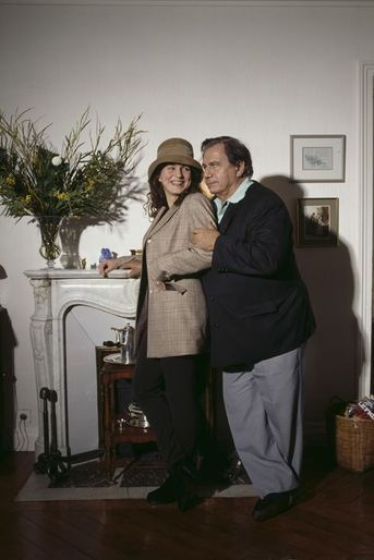 Michel Galabru et sa fille Emmanuelle, photographiés en 1993