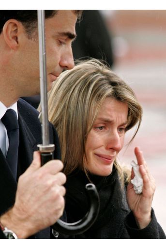 A l&#039;enterrement de la sœur de Letizia en 2007