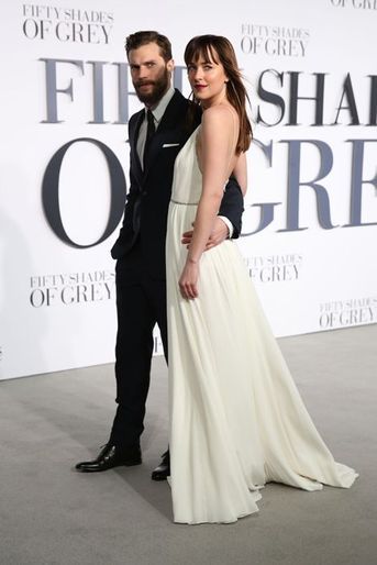 Jamie Dornan et Dakota Johnson à Londres le 12 février 2015