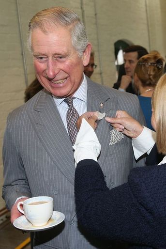 Le prince Charles à la Middleport Pottery de Burslem à Stoke-on-Trent, le 26 janvier 2016