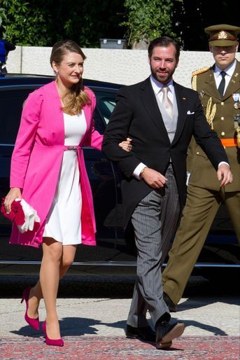 Le prince Guillaume, Grand-Duc héritier du Luxembourg et son épouse la princesse Stéphanie