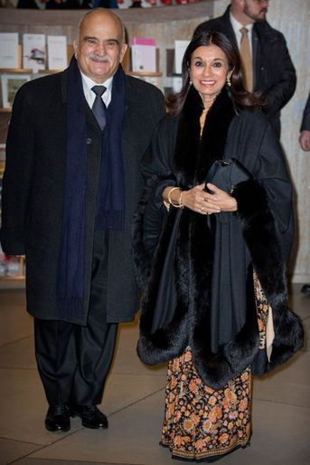Le prince Hassan et la princesse Sarvath de Jordanie aux 95 ans du grand-duc Jean de Luxembourg, le 9 janvier 2016