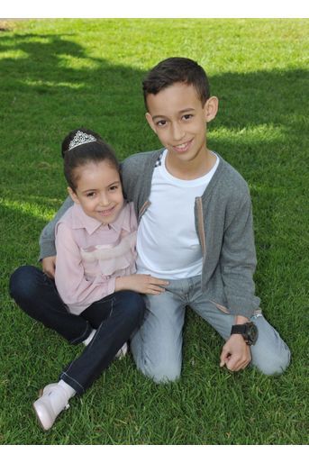 Moulay Hassan, fils du roi Mohammed VI et prince héritier du Royaume du Maroc, avec sa soeur 