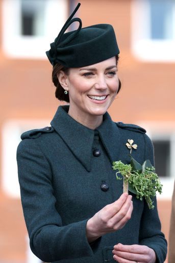 Kate Middleton, duchesse de Cambridge, à Aldershot le 17 mars 2022, jour de la Saint-Patrick