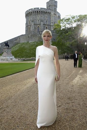 L&#039;actrice Cate Blanchett en Ralph Lauren pour un dîner au château de Windsor, le 13 mai 2014