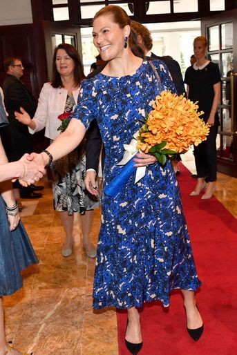 La princesse Victoria de Suède dans une robe Rodebjer à Hanoi, le 6 mai 2019