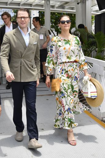 La princesse Victoria de Suède dans une robe Rodebjer à Hô Chi Minh-Ville, le 8 mai 2019