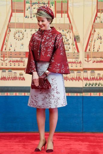 La reine des Belges Mathilde en Natan en Corée du Sud, le 26 mars 2019