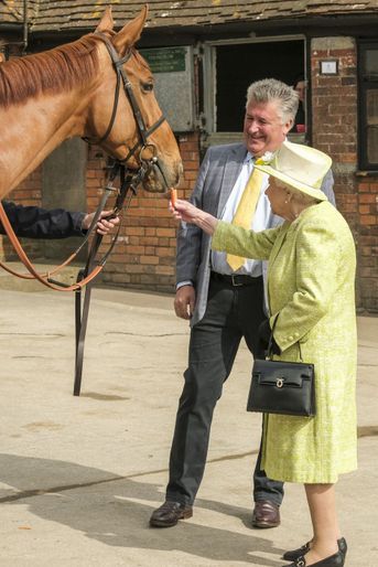 La reine Elizabeth II à Ditcheat dans le Somerset, le 28 mars 2019