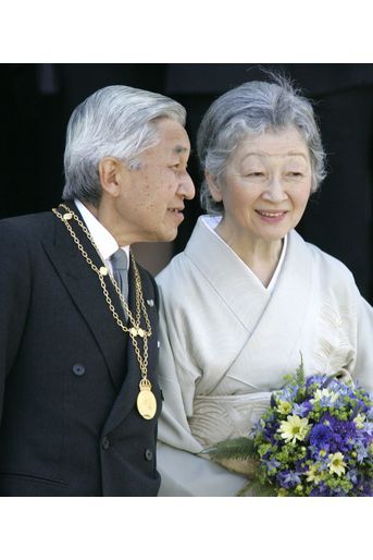 L'empereur Akihito du Japon et l'impératrice Michiko, le 23 mai 2007