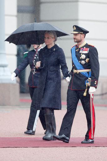 La princesse Mette-Marit et le prince Haakon de Norvège à Oslo, le 23 mai 2016
