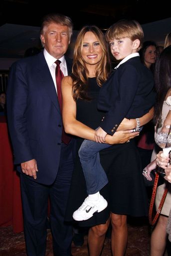 2009. Donald Trump, sa femme Melanie et leur fils Barron