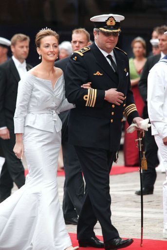 La princesse Claire et le prince Laurent de Belgique à Copenhague, le 14 mai 2004