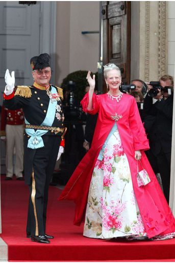 La reine Margrethe II de Danemark et le prince Henrik à Copenhague, le 14 mai 2004
