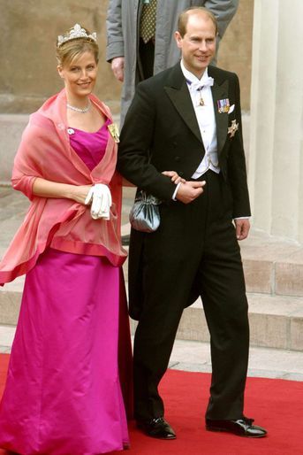 Le prince Edward d'Angleterre et sa femme la comtesse Sophie de Wessex à Copenhague, le 14 mai 2004