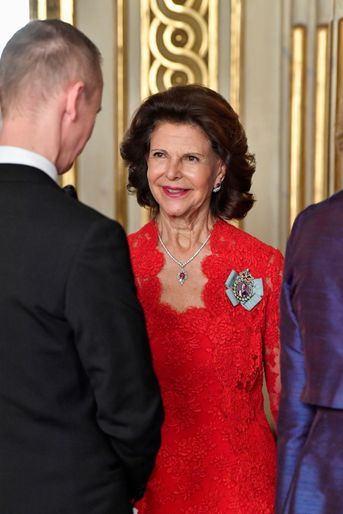 La reine Silvia de Suède à Stockholm, le 14 mars 2019