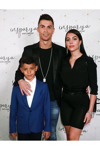 Cristiano Ronaldo, Georgina Rodriguez et Cristiano Jr. à Madrid le 18 mars 2019