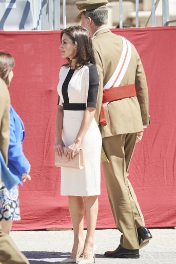 La reine Letizia et le roi Felipe VI d'Espagne à Madrid, le 13 mai 2019