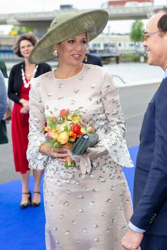 La reine Maxima des Pays-Bas sur le port d&#039;Amsterdam, le 16 mai 2019