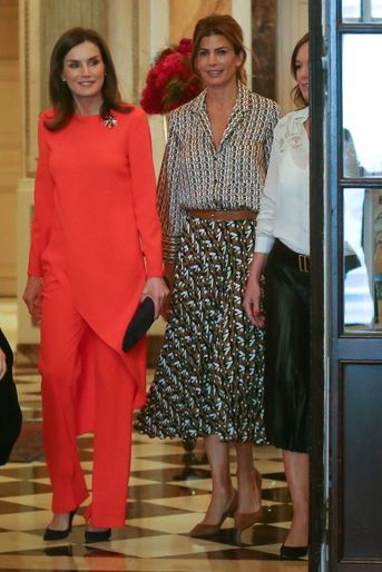La reine Letizia d&#039;Espagne avec la First Lady d&#039;Argentine Juliana Awada à Buenos Aires, le 26 mars 2019