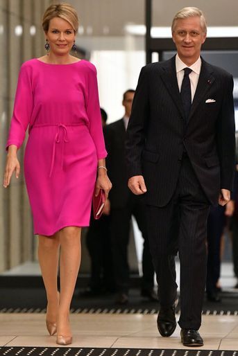 La reine Mathilde de Belgique au Japon, le 14 octobre 2016