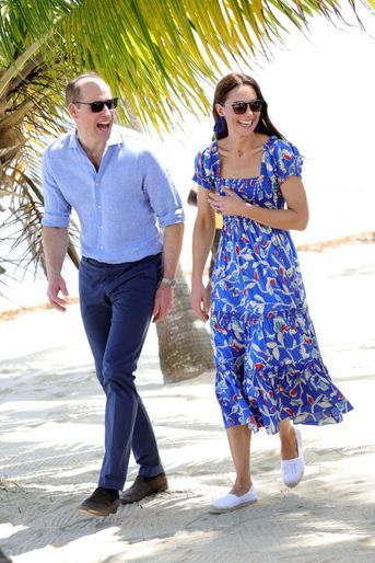 Le prince William et Kate Middleton à Hopkins au Belize, le 20 mars 2022