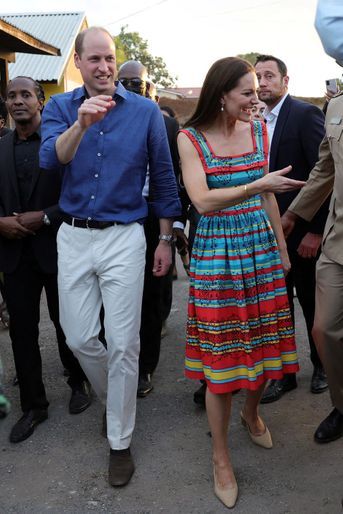 Le prince William et Kate Middleton à Kingston en Jamaïque, le 22 mars 2022